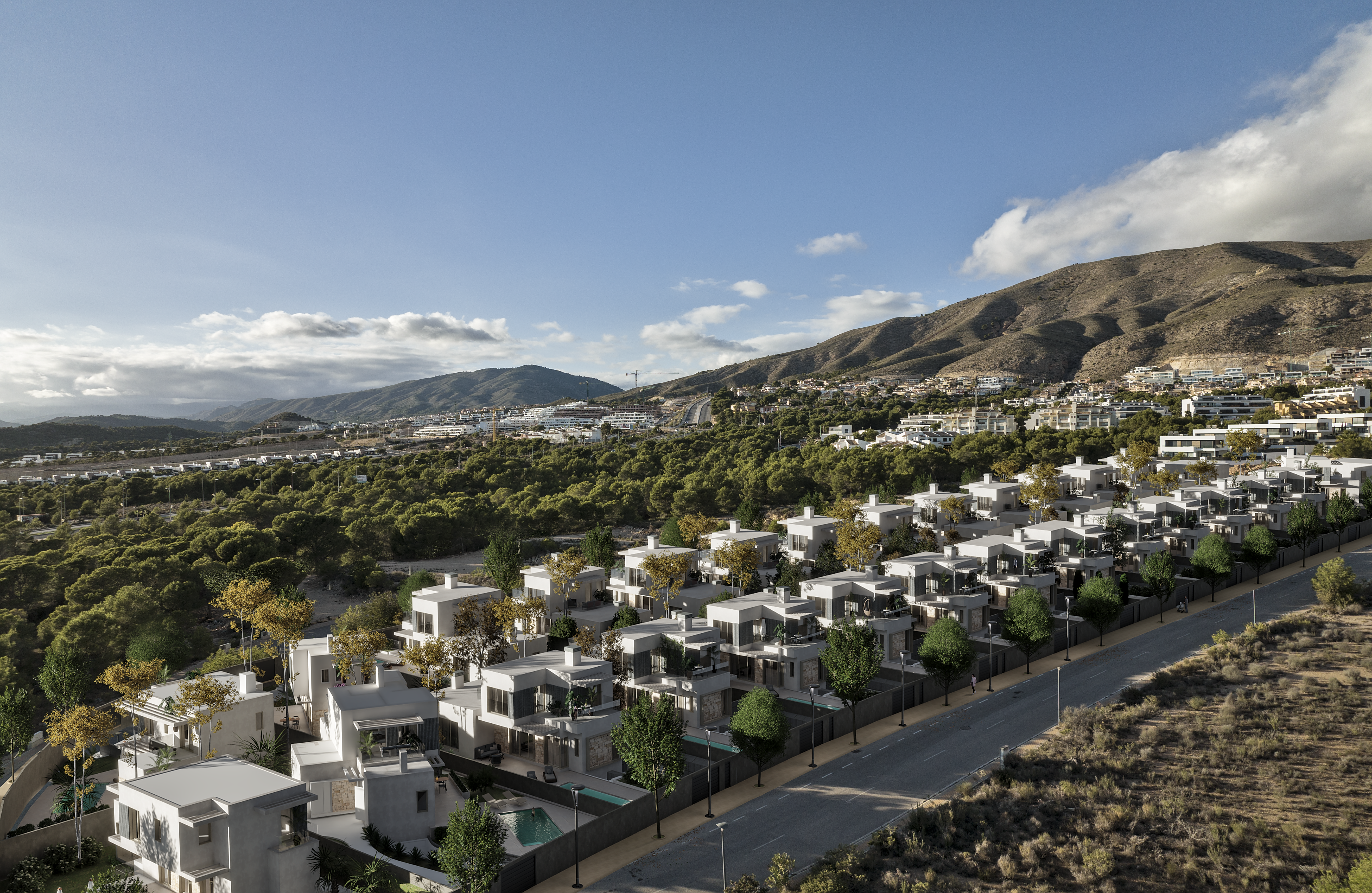 NUEVA PROMOCION DE VILLAS EN CONSTRUCCION EN VENTA EN FINESTRAT